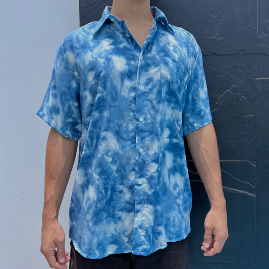 Camisa Celeste Tie Dye
