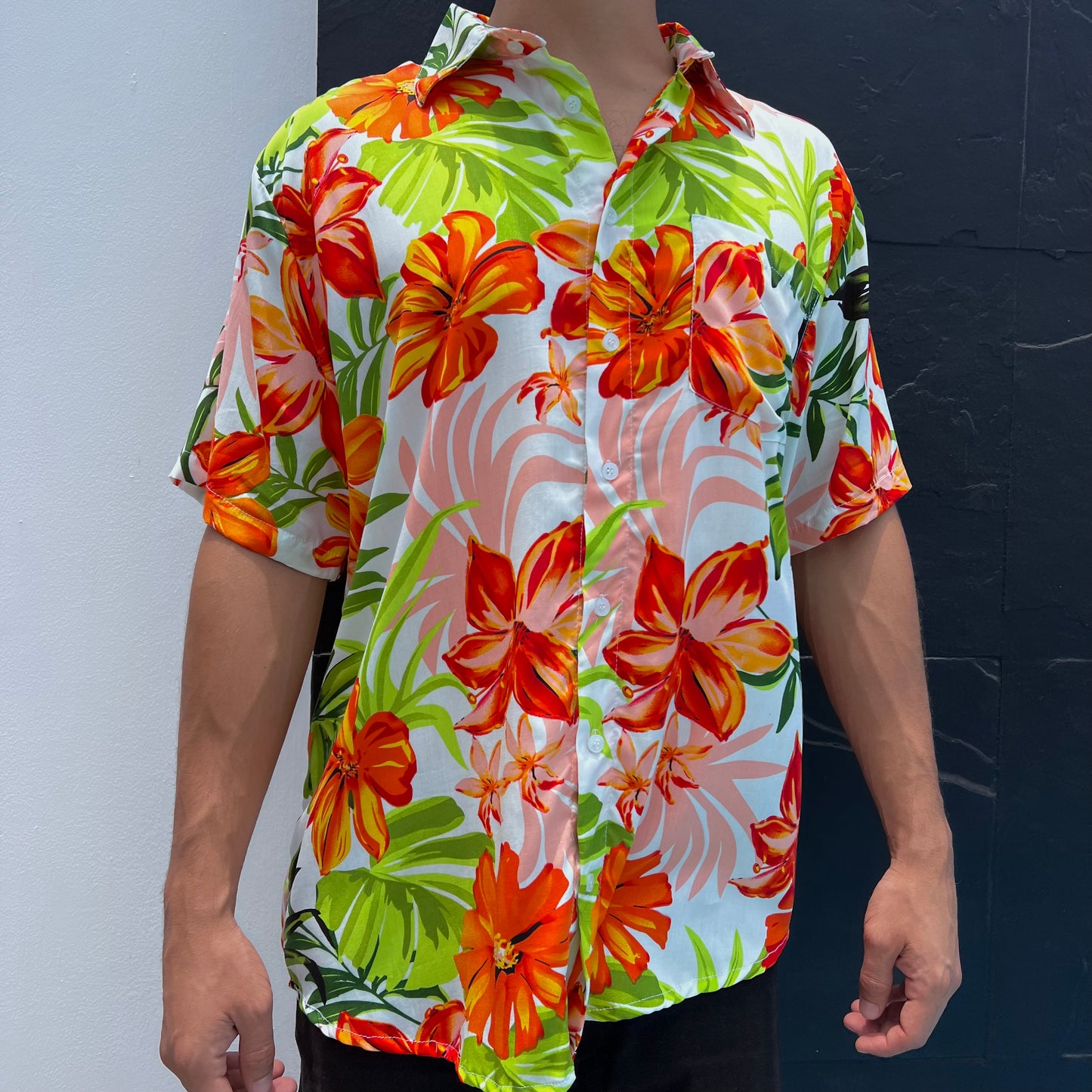 Camisa Flores Naranjas